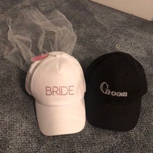Bride and Groom baseball hats